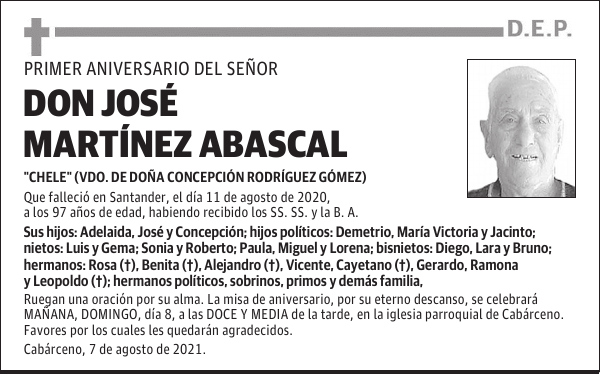 DON JOSÉ MARTÍNEZ ABASCAL