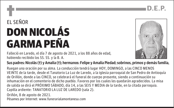 DON NICOLÁS GARMA PEÑA