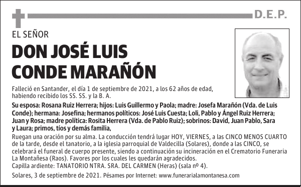 DON JOSÉ LUIS CONDE MARAÑÓN