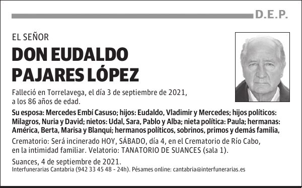 DON EUDALDO PAJARES LÓPEZ