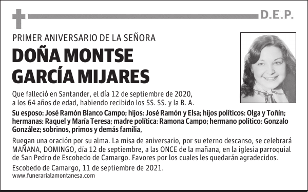 DOÑA MONTSE GARCÍA MIJARES