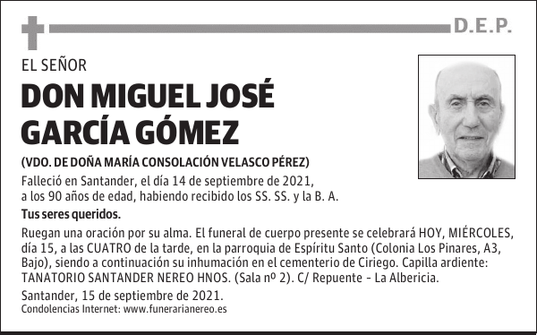 DON MIGUEL JOSÉ GARCÍA GÓMEZ