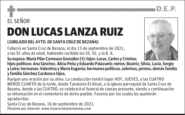 DON LUCAS LANZA RUIZ