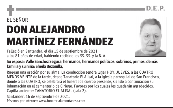 DON ALEJANDRO MARTÍNEZ FERNÁNDEZ