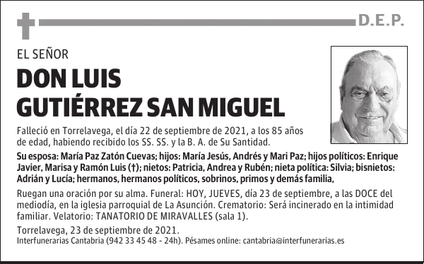 DON LUIS GUTIÉRREZ SAN MIGUEL