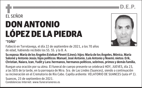 DON ANTONIO LÓPEZ DE LA PIEDRA