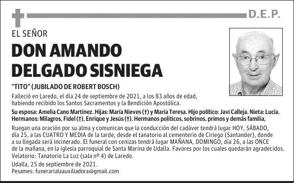 DON AMANDO DELGADO SISNIEGA