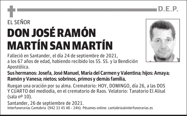 DON JOSÉ RAMÓN MARTÍN SAN MARTÍN