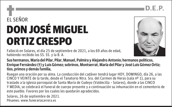 DON JOSÉ MIGUEL ORTIZ CRESPO