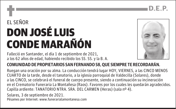 DON JOSÉ LUIS CONDE MARAÑÓN