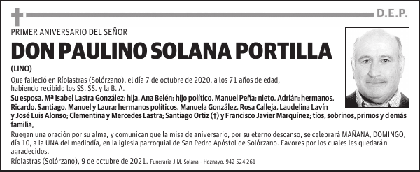 DON PAULINO SOLANA PORTILLA