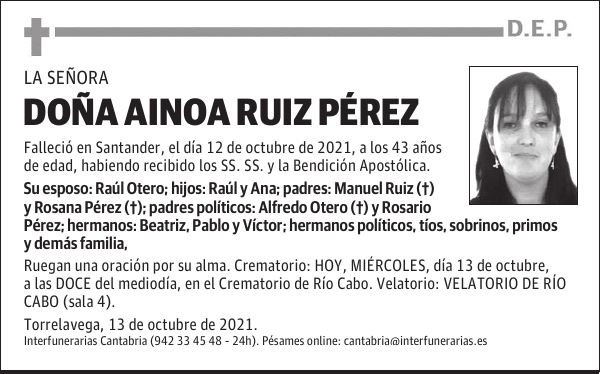 DOÑA AINOA RUIZ PÉREZ