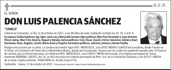 DON LUIS PALENCIA SÁNCHEZ