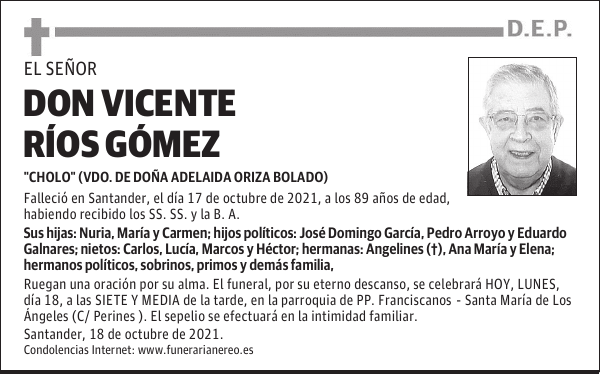 DON VICENTE RÍOS GÓMEZ