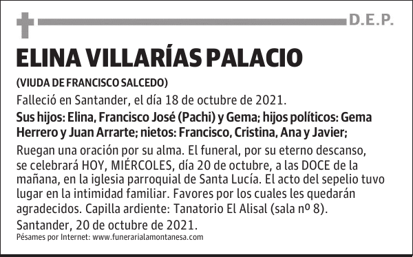 ELINA VILLARÍAS PALACIO