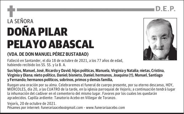 DOÑA PILAR PELAYO ABASCAL
