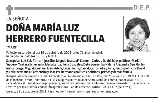 DOÑA MARÍA LUZ HERRERO FUENTECILLA