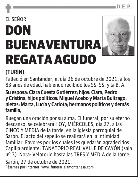 DON BUENAVENTURA REGATA AGUDO