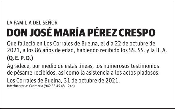 DON JOSÉ MARÍA PÉREZ CRESPO
