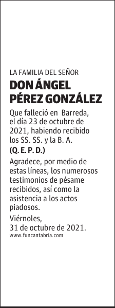 DON ÁNGEL PÉREZ GONZÁLEZ
