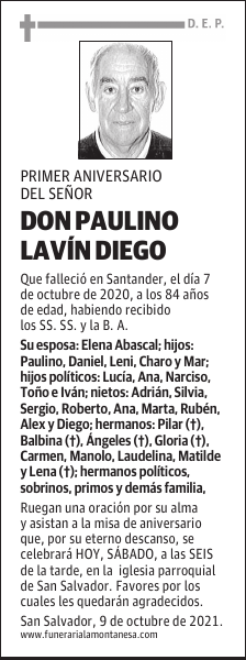 DON PAULINO LAVÍN DIEGO