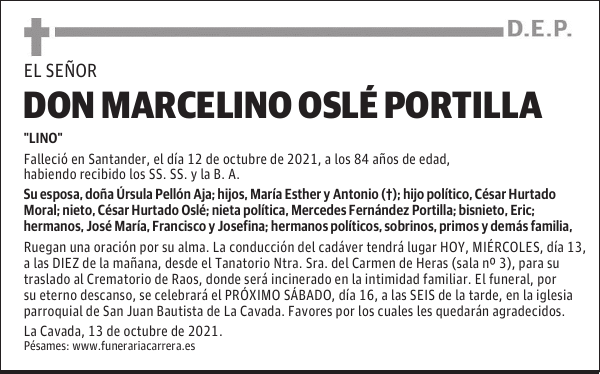 DON MARCELINO OSLÉ PORTILLA