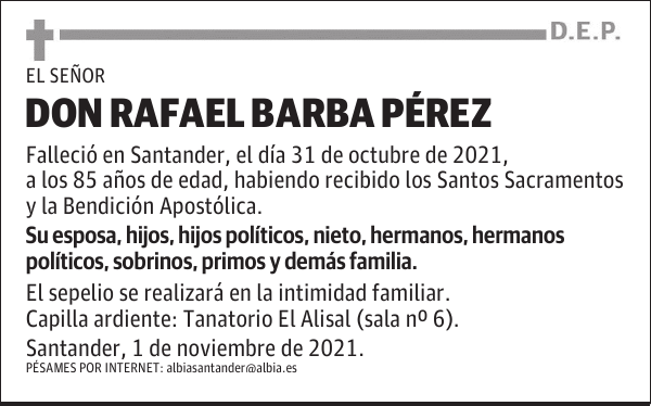 DON RAFAEL BARBA PÉREZ