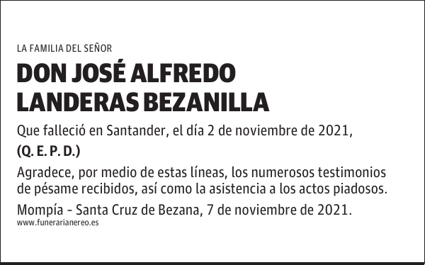 DON JOSÉ ALFREDO LANDERAS BEZANILLA