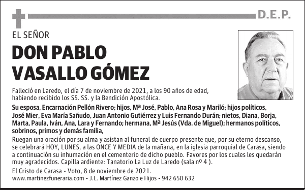 DON PABLO VASALLO GÓMEZ