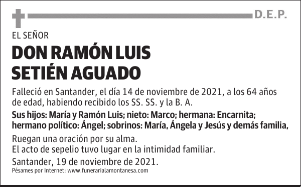 DON RAMÓN LUIS SETIÉN AGUADO