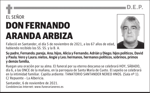 DON FERNANDO ARANDA ARBIZA