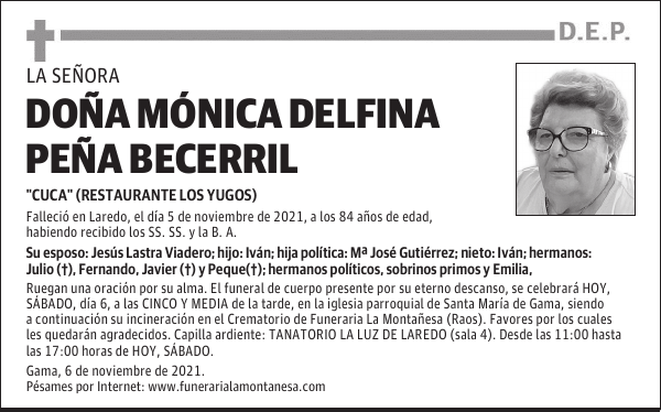 DOÑA MÓNICA DELFINA PEÑA BECERRIL