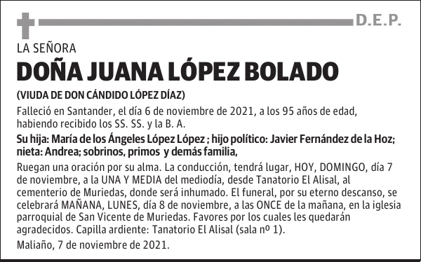 DOÑA JUANA LÓPEZ BOLADO