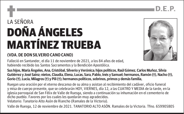 DOÑA ÁNGELES MARTÍNEZ TRUEBA