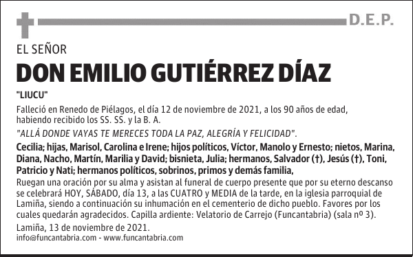 DON EMILIO GUTIÉRREZ DÍAZ