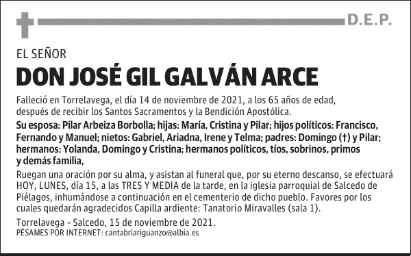 DON JOSÉ GIL GALVÁN ARCE