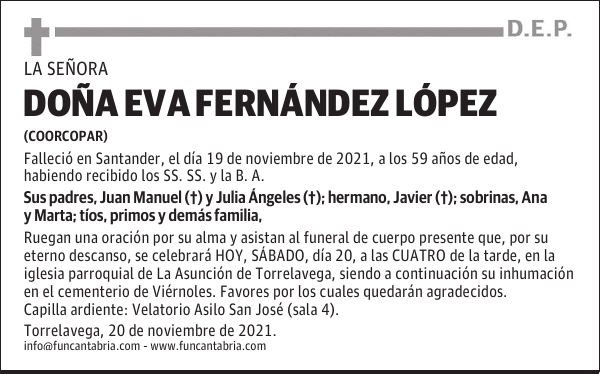 DOÑA EVA FERNÁNDEZ LÓPEZ