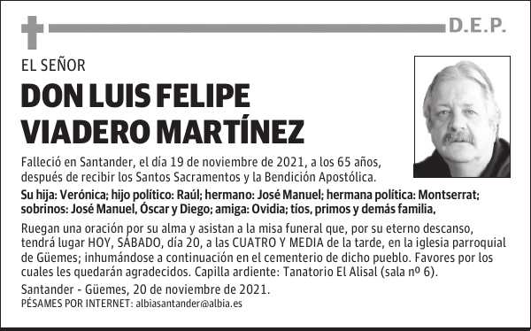 DON LUIS FELIPE VIADERO MARTÍNEZ