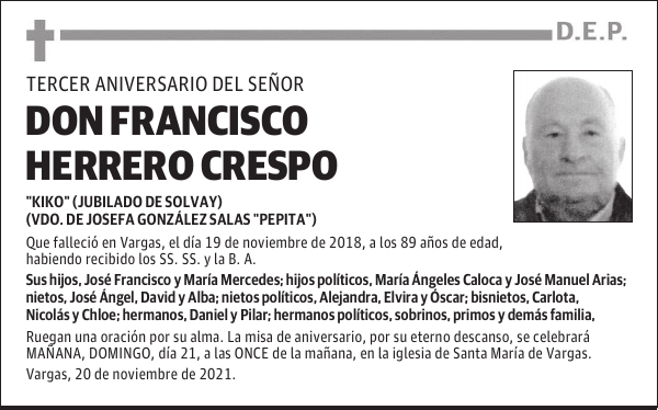 DON FRANCISCO HERRERO CRESPO
