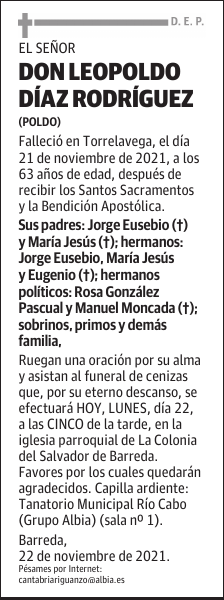 DON LEOPOLDO DÍAZ RODRÍGUEZ