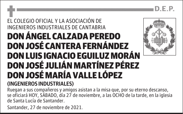 DON ÁNGEL CALZADA PEREDO