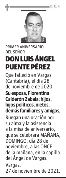 DON LUIS ÁNGEL PUENTE PÉREZ