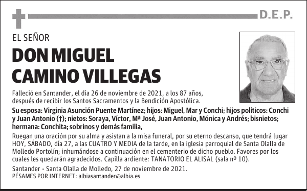 DON MIGUEL CAMINO VILLEGAS