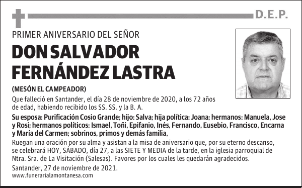 DON SALVADOR FERNÁNDEZ LASTRA