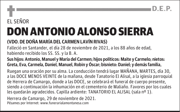 DON ANTONIO ALONSO SIERRA
