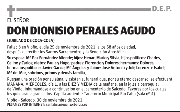DON DIONISIO PERALES AGUDO