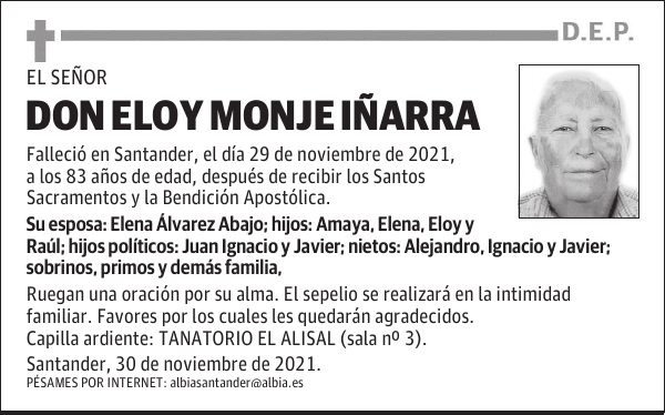 DON ELOY MONJE IÑARRA