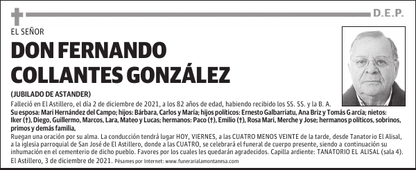 DON FERNANDO COLLANTES GONZÁLEZ
