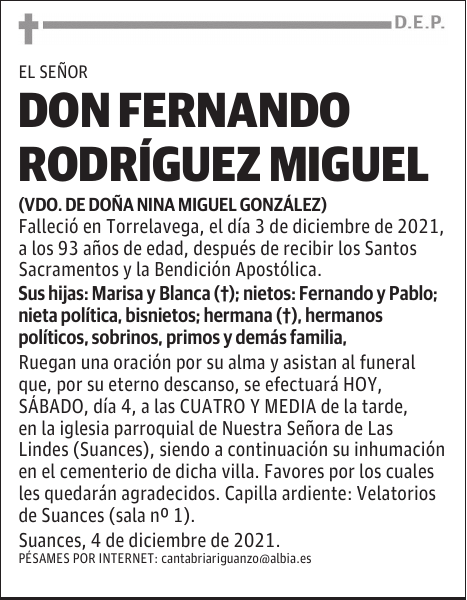 DON FERNANDO RODRÍGUEZ MIGUEL