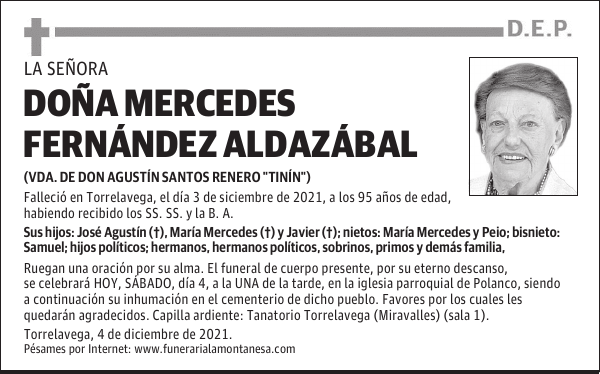 DOÑA MERCEDES FERNÁNDEZ ALDAZÁBAL